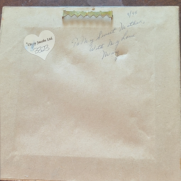 Sweet Love with mauve rose wreath picture in a beautiful frame 7×7❤️ - Picture 2 of 2